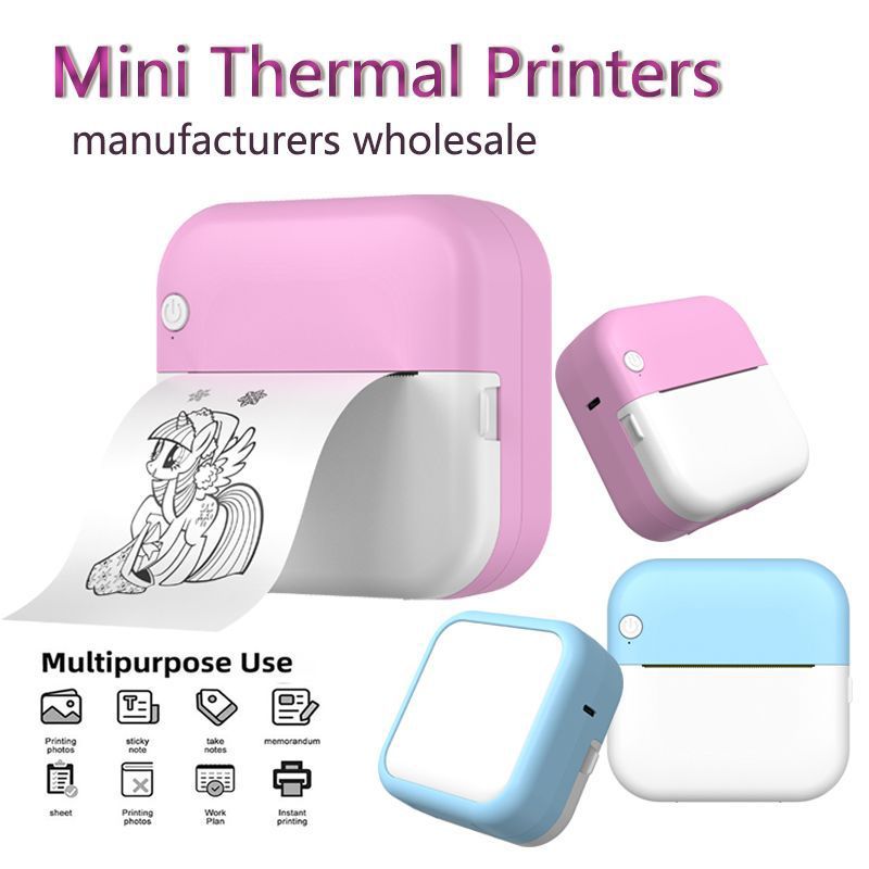 Portable Mini Thermal Label Printer Home Photo Printer