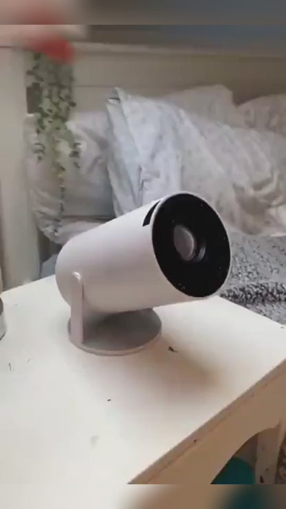 Portable Projector Small Straight Projector For Home Use 180 Degrees Projection Angle Automatic Focus Home Video Projector